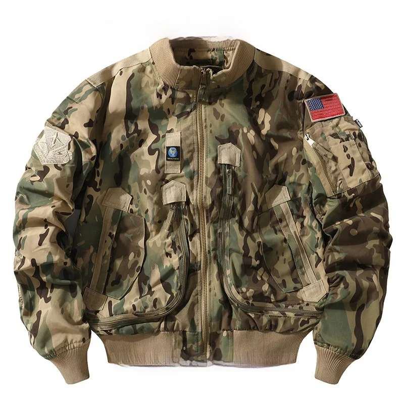 Jaqueta masculina de beisebol primavera e outono Estilo piloto Jaqueta casual perfeita para conforto e estilo no dia a dia. — foto 2