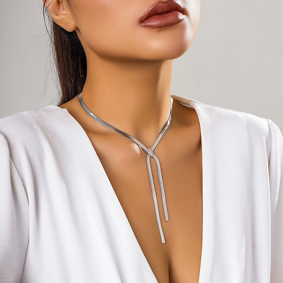 Title 3, Dames Simple Hip Hop Snake Bones Ketting Stijlv...