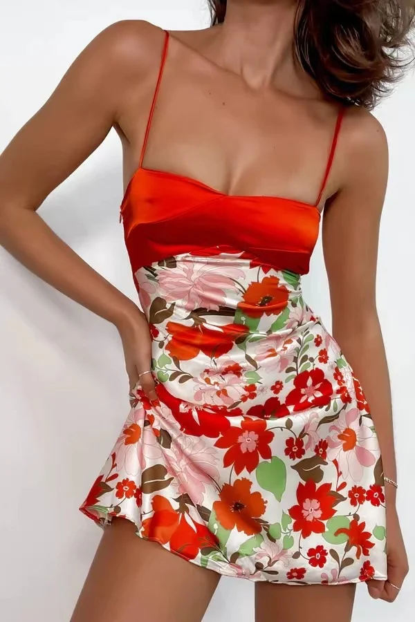 Title 3, Vestido deslizante de cetim vermelho sexy, idea...