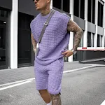 Men's Loose Trendy Short-sleeved Shirt Shorts Two-piece Suit. This comfortable and stylish set is perfect for casual wea — photo 6