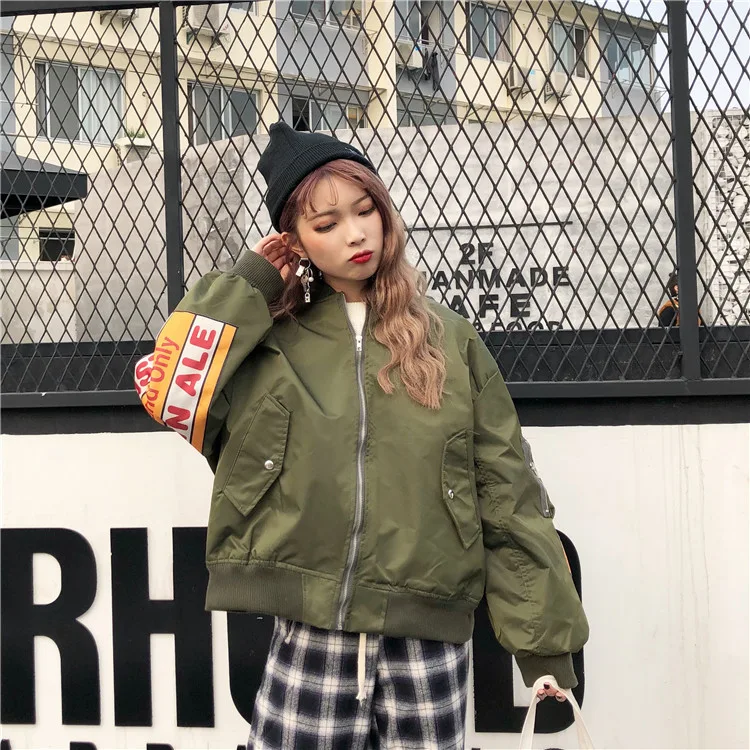 Women's Harajuku thin bomber jacket, lightweight and stylish. Perfect for a modern, casual look. Great for spring and su — photo 5
