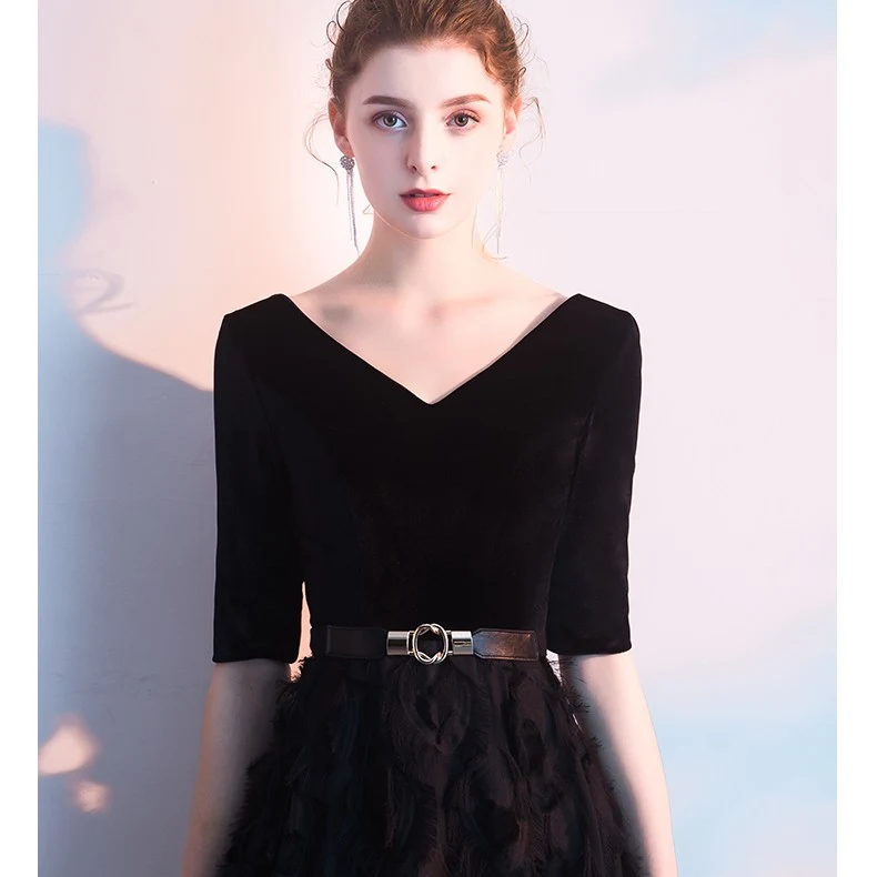Title 3, Black Evening Dress Women Noble Elegant And Sli...