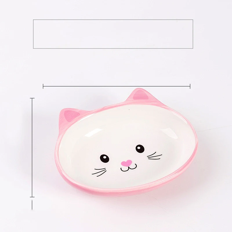 Title 4, Ceramic cat food bowl pet bowl, non-slip, easy ...