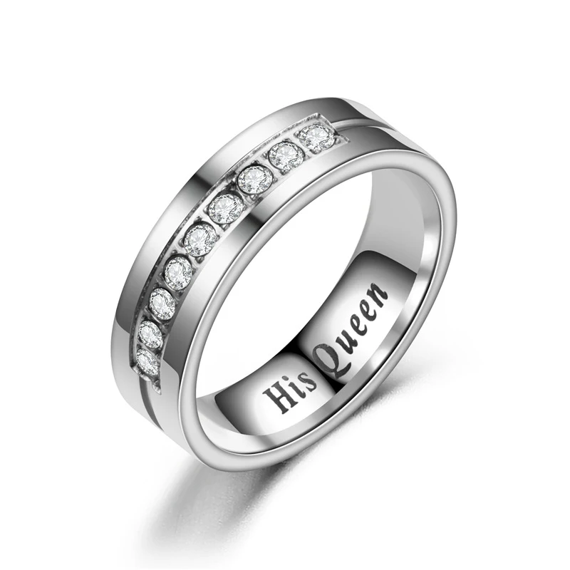 Title 1, Anéis de casal HER KING HIS QUEEN com diamantes...