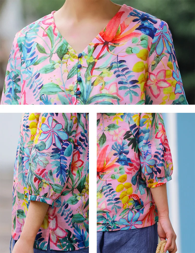 Title 8, New Womens Cotton And Linen Literary Travel Hi...