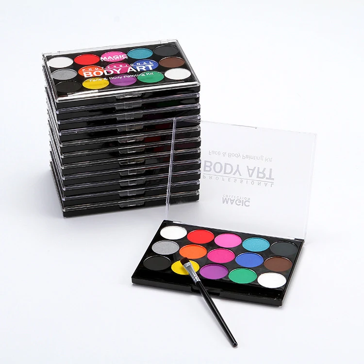 15 Kleuren Lichaamsverf Pigmenten voor Gezicht. Creëer levendige en langdurige designs. Perfect voor feesten, evenementen en artistieke make-up. — foto 1