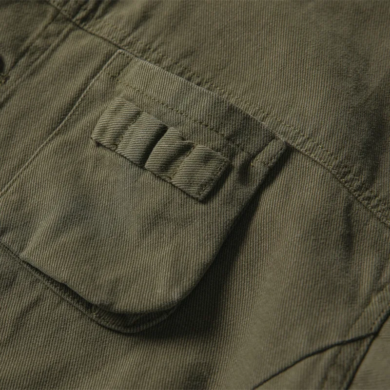 Jaqueta casual masculina retrô japonesa outono, estilo americano, multi-bolsos, jaqueta utilitária masculina, tendência da moda, confortável e estilosa. — foto 2