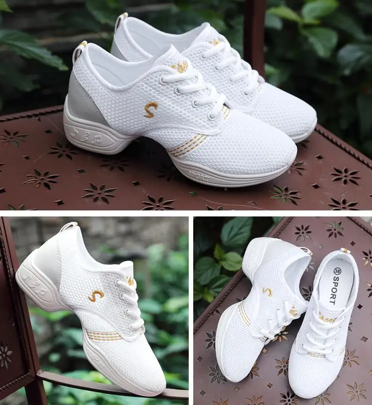 Title 6, Breathable mesh dance shoes offering superior c...
