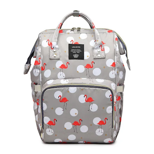 Title 8, Flamingo print rugzak moeder en baby tas. Ruime...
