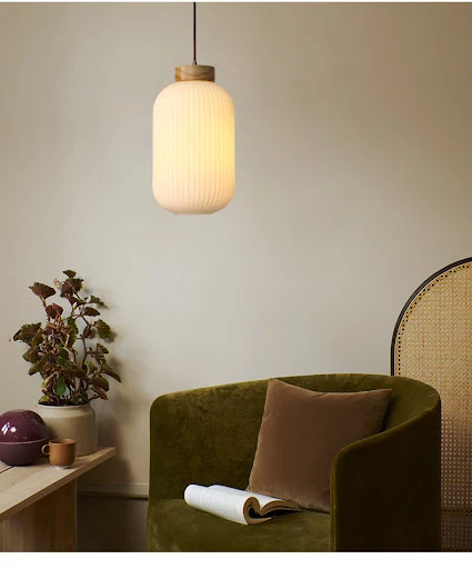 Title 7, Retro Bedroom Chinese Wooden Pendant Light Illu...