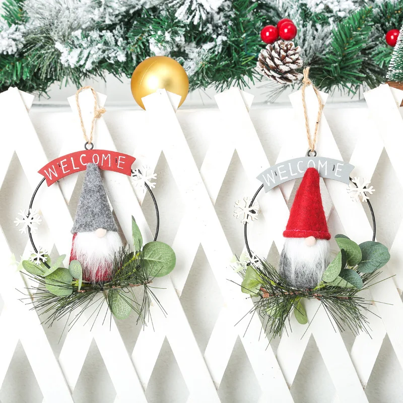 Title 1, Christmas Decoration Rudolf Wrought Iron Garlan...