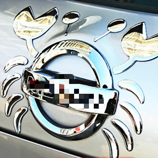 Title 3, Funny 3D Car Sticker PVC Flexible Plastic Decor...