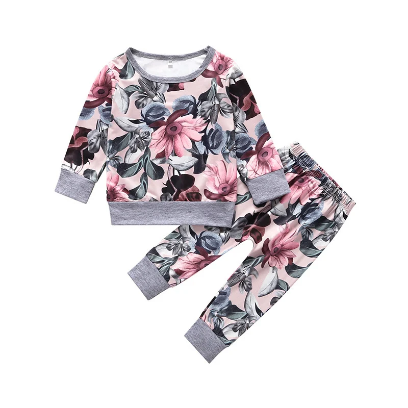 Meisjes tweedelige set met lange mouwen en print, biedt comfort en stijl voor dagelijks gebruik. Perfect om te spelen en te dragen, eenvoudig te combineren. — foto 6