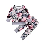 Meisjes tweedelige set met lange mouwen en print, biedt comfort en stijl voor dagelijks gebruik. Perfect om te spelen en te dragen, eenvoudig te combineren. — foto 6