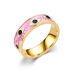 Anel de casal em aço titânio para mulheres, moda elegante e resistente. Ideal para celebrar o amor e a união, perfeito para casais. — foto 12
