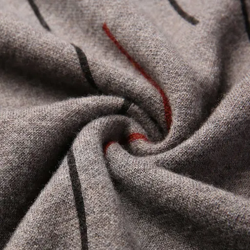 Title 4, Round neck jacquard vertical strip pullover swe...