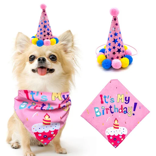 Pet Dogs Caps Dog Bandana Crown Hats with Rope Cute Cat Dog Birthday Costume Christmas New Year Decoration Dog Accessori — photo 5