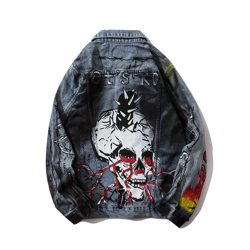 Suéter de ganga BF com grafite para casais, estilo boyfriend, perfeito para looks urbanos e descontraídos, ideal para compartilhar moda e conforto. — foto 2