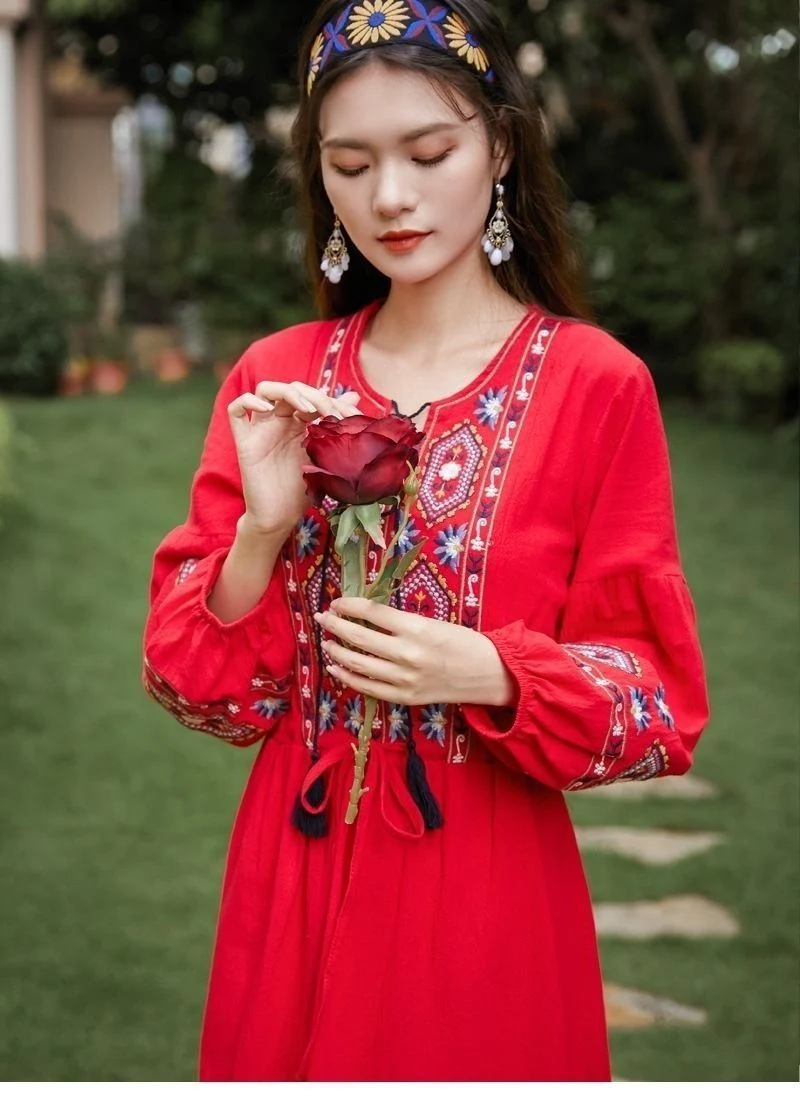 Title 11, Cotton And Linen Embroidery Tassel Waist-tight ...