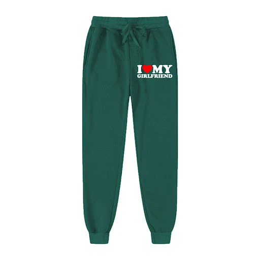Title 4, I LOVE MY GIRLFRIEND Letter Print Casual Sweatp...