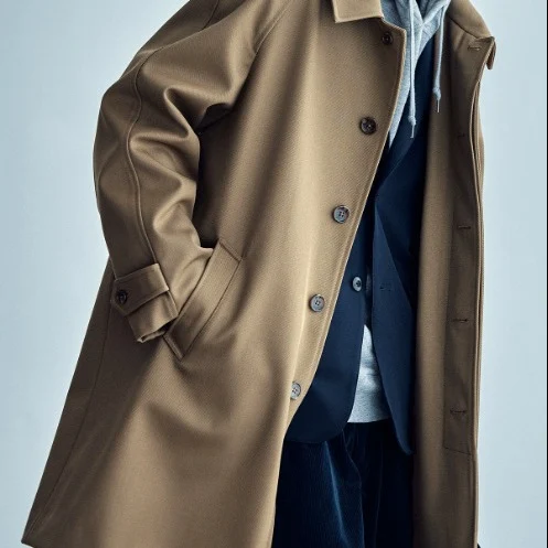 Trench Coat Wool Profile Manica Raglan — foto 1