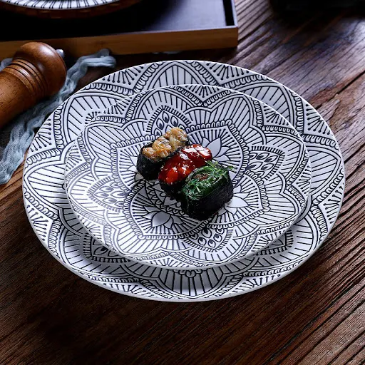 Title 18, Porcelain Ceramic Plate Creative Home Simple. E...
