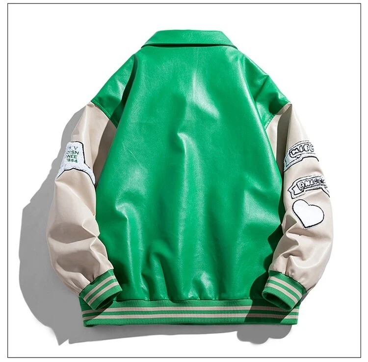 Men's Lapel PU Leather Jacket A versatile jacket for a stylish, modern look. Offers both comfort and timeless design, id — photo 12
