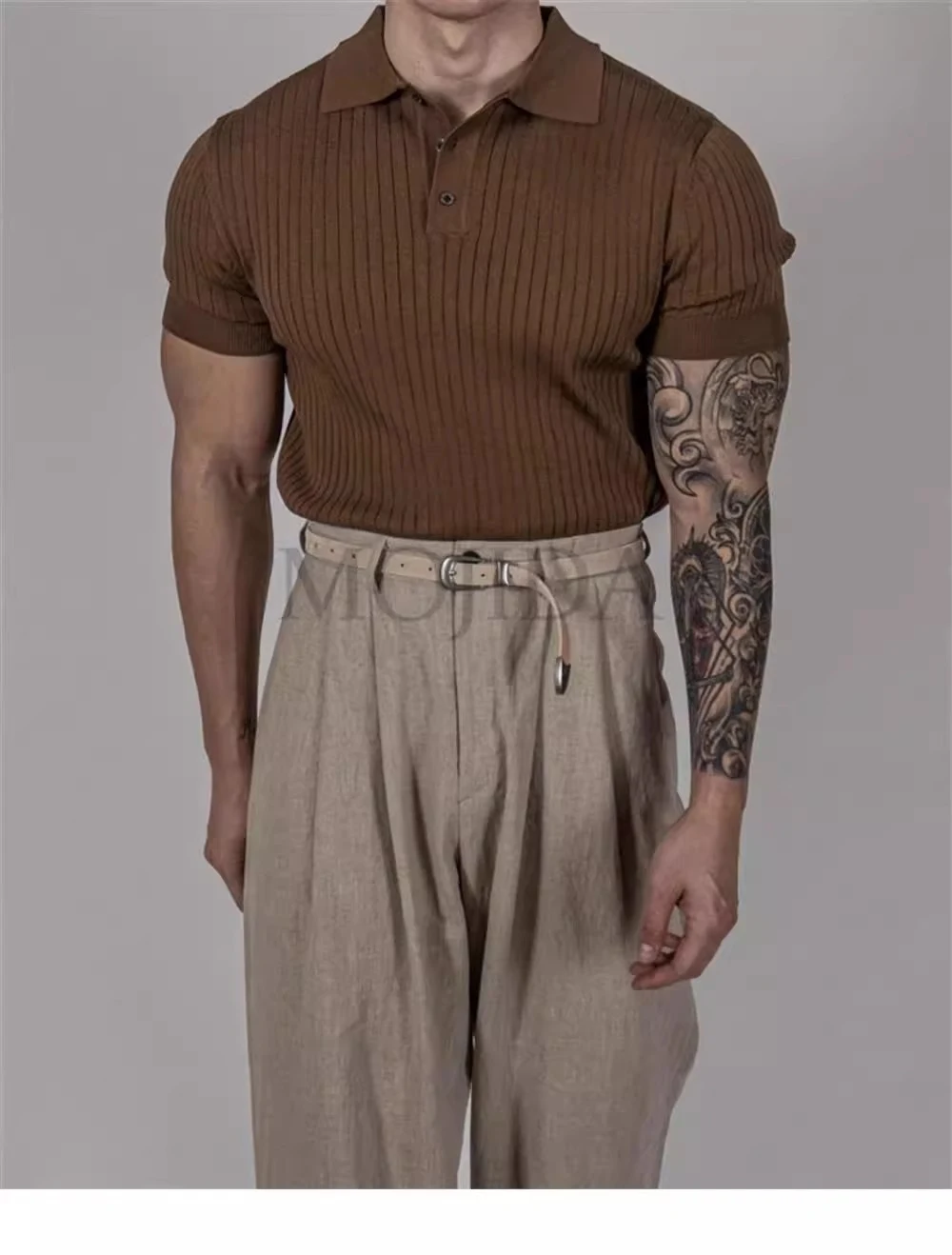 Title 21, Suéter Slim Fit de Verão para Jovens Executivos...