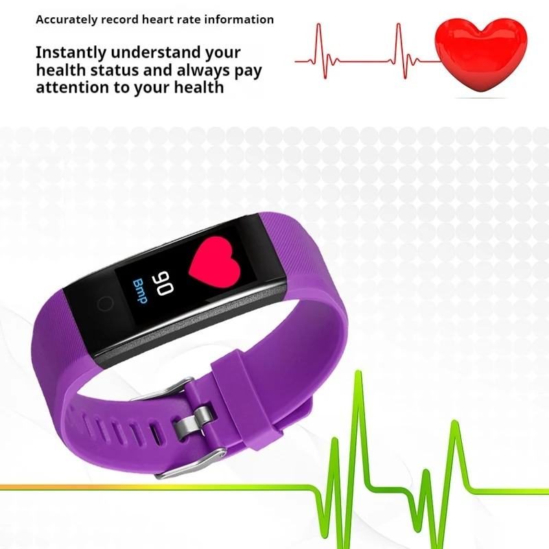 Title 5, Smart Color Screen Sport Bracelet Tracks Steps ...
