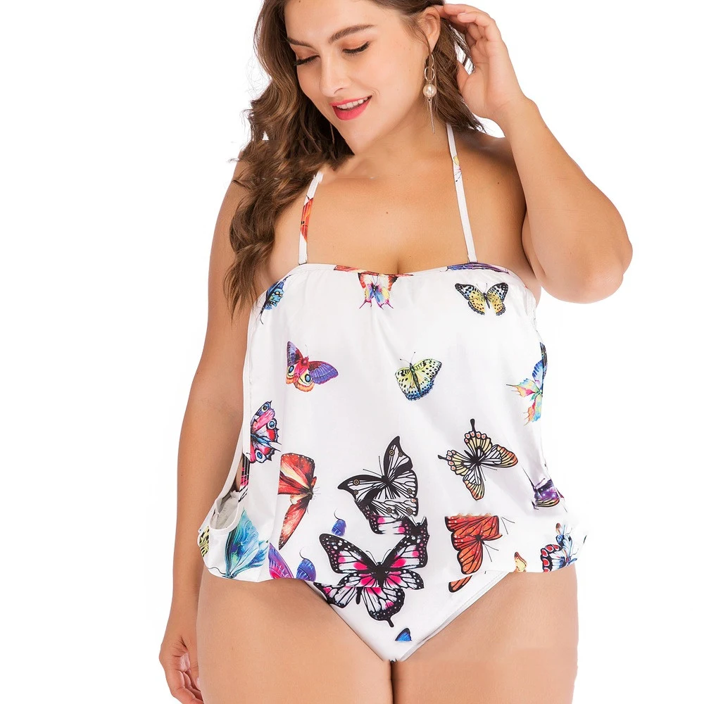 Title 8, Plus size one-piece printed ladies sexy swimsui...