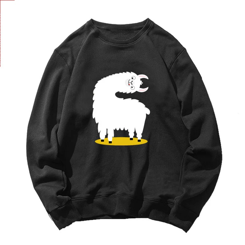 Title 1, Alpaca Grass Mud Horse Round Neck Fashion Sweat...