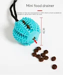 Dog toy food dropping ball, teeth cleaning molar rod brushing for healthy gums, fresher breath, playtime, and rewarding — photo 9