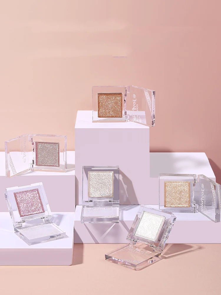 Paleta de sombras monocromática pequena para olhos brilhantes. Cores vibrantes, ideal para viagens e looks impactantes com facilidade. — foto 7