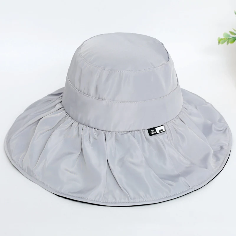 Title 1, Black Plastic Sun Hat Foldable Sun Hat Anti-ult...