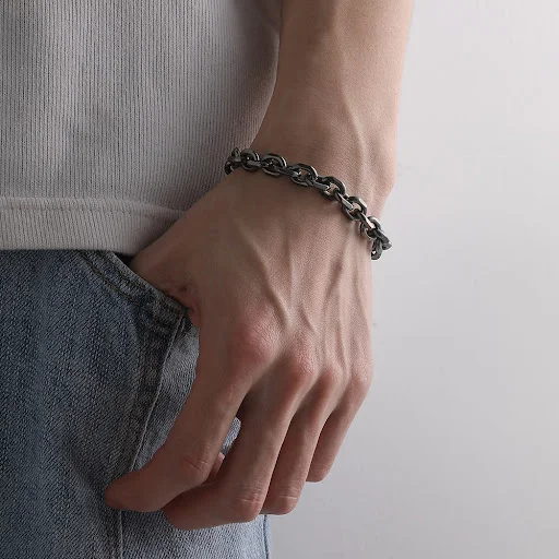 Title 5, Pulseira masculina de aço titânio Estilo e dura...