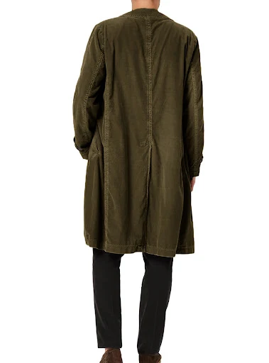 Title 4, Mens Corduroy Trench Coat, Mid-length, Single-...