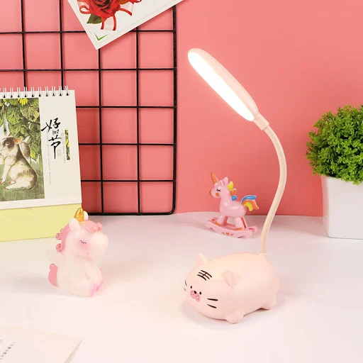 Title 4, Girl heart LED table lamp with guard. Illuminat...
