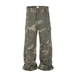 Loose Wide Leg Camouflage Jeans Slightly Flared. Comfortable, Stylish and Versatile for Everyday Wear. Perfect for a Rel — photo 1