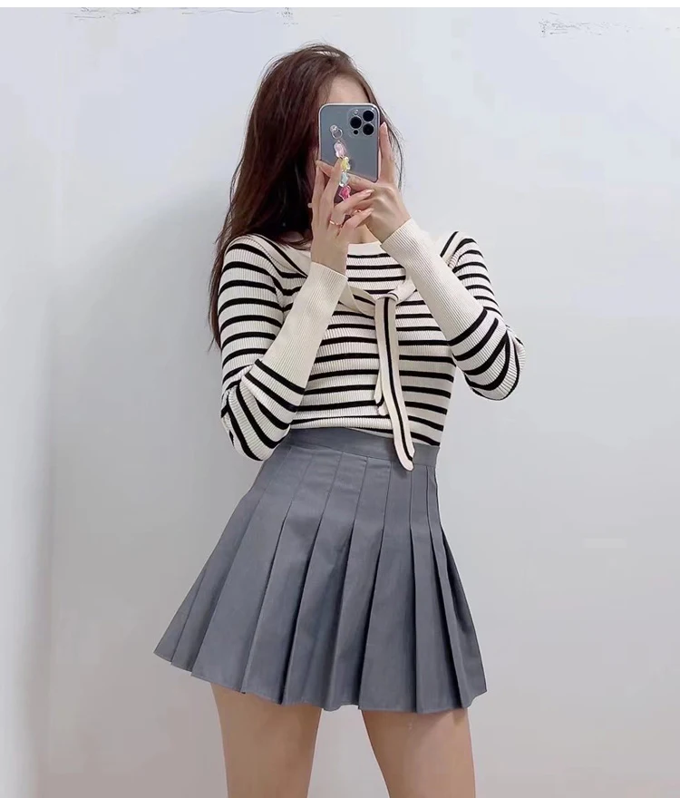 Title 1, Slim Fit Shawl Stripe Knit T Shirt