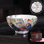 Japanese Enamel Color Silver Plated Tea Cup Ceramic Master Cup for Kung Fu Jianzhan Tea Set, enjoy your tea ritual with — photo 7