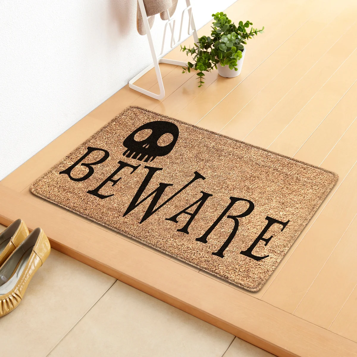 Tapete de porta de Halloween com letras, para cozinha, quarto ou sala. Decore sua casa com este tapete de chão, fácil de limpar. — foto 8