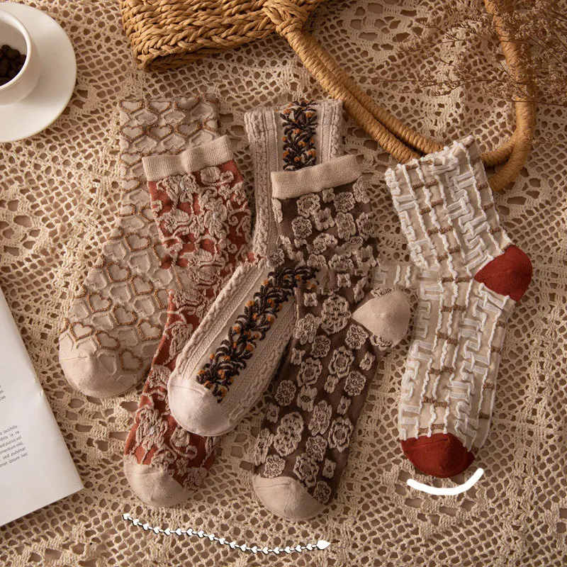Socks Women's Socks Retro Ethnic Style Floral — photo 8