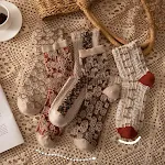 Socks Women's Socks Retro Ethnic Style Floral — photo 8