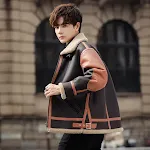 Cappotto da uomo elegante con interno in pile integrato, spesso, casual e alla moda. Comfort e stile per l'uomo moderno. — foto 7