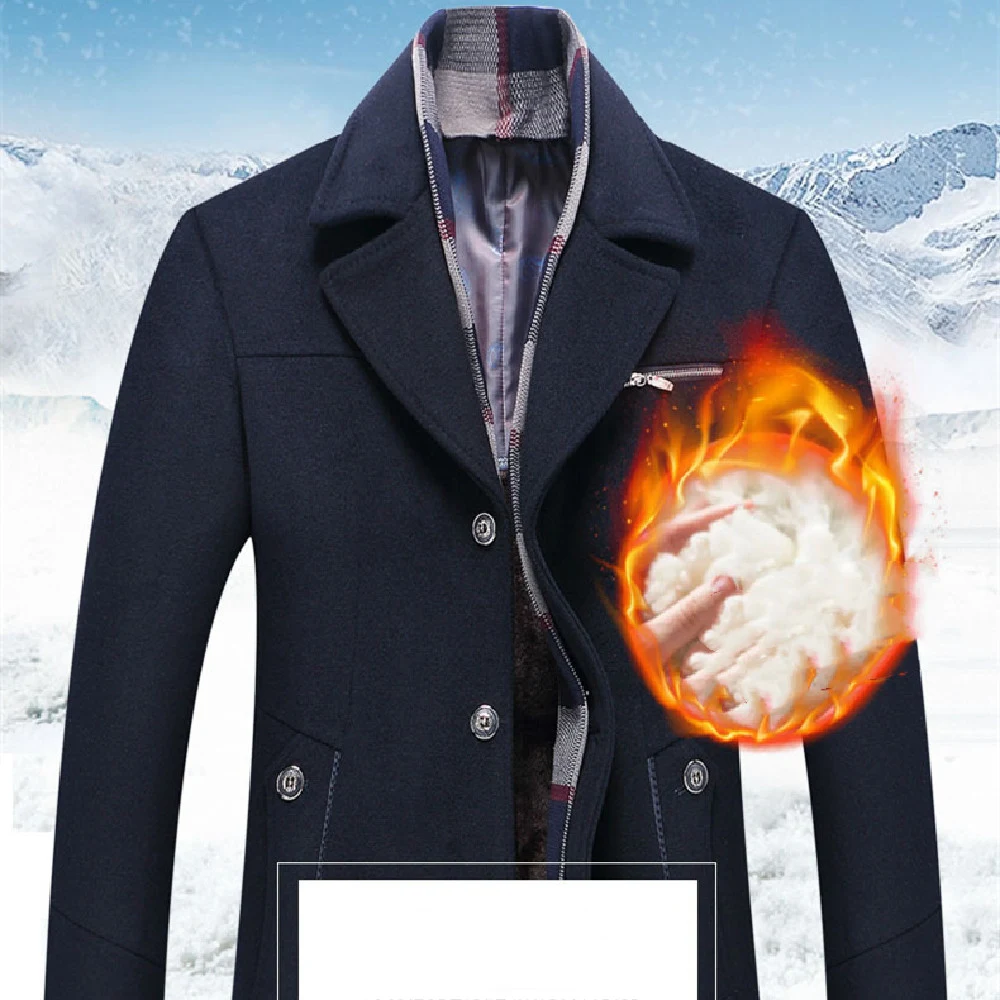 Title 2, Fashion personality mens woolen coat perfect f...