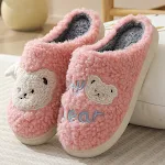 Chinelos femininos de algodão com sola grossa, macios, confortáveis e estilosos, perfeitos para um visual fofo e moderno em casa. — foto 24
