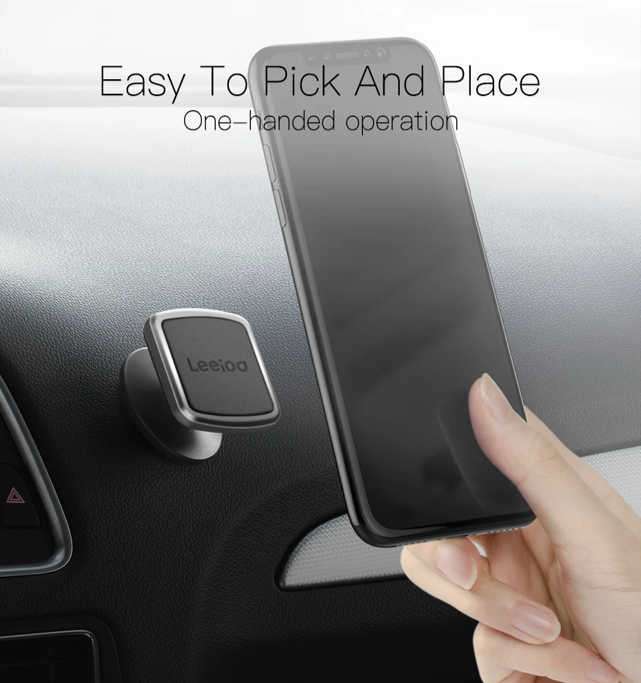 Title 5, Car phone holder with secure grip, 360-degree r...