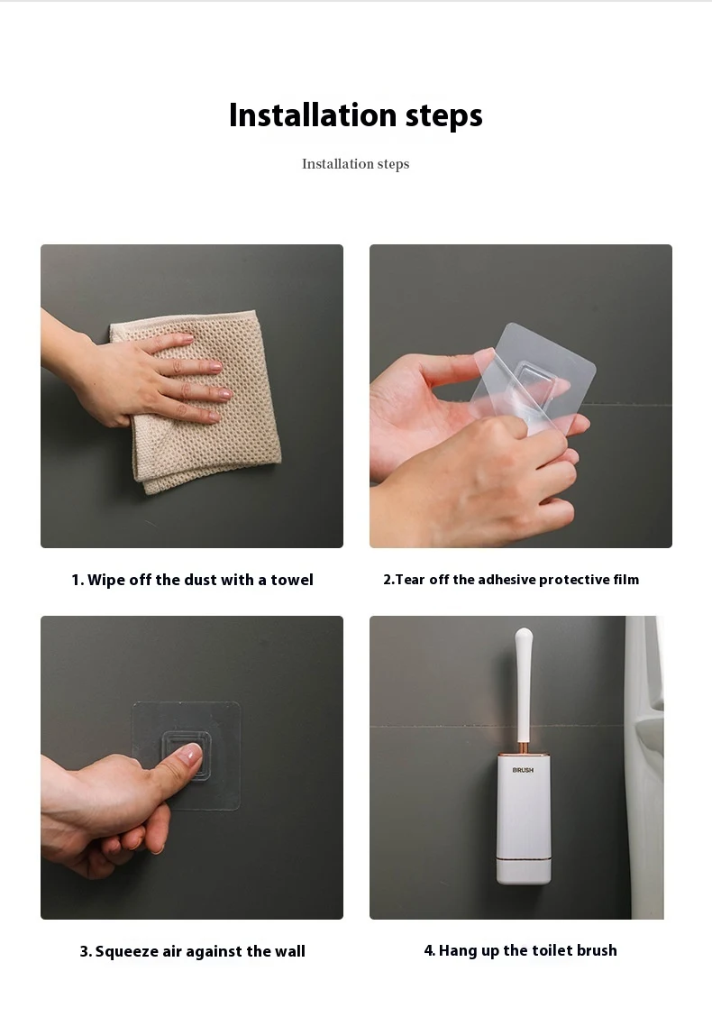 Title 4, Household Toilet Washing Silicone Brush with Wa...
