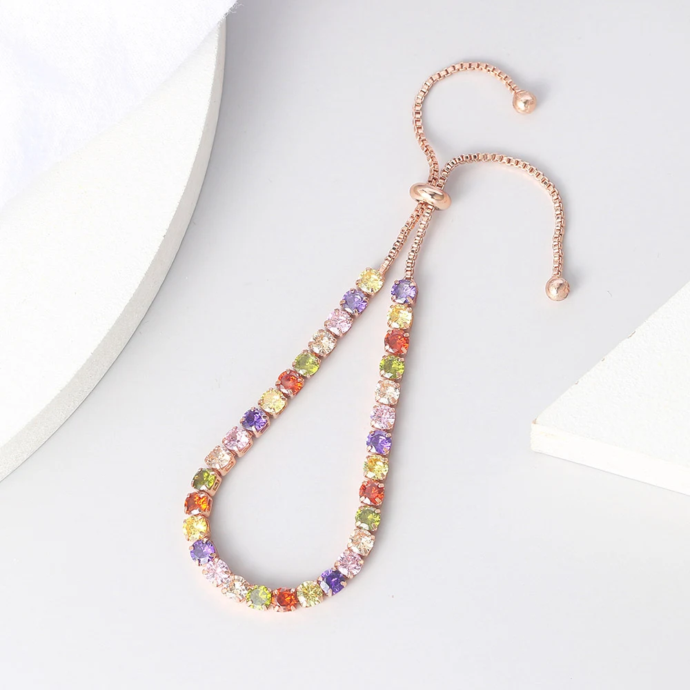Pulseira Tenis com Diamantes Completos de Zircônia Redonda Uma Fila Brilho Deslumbrante Elegância Sofisticada e Perfeita para Todas as Ocasiões — foto 2
