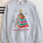 Letras de Natal estampando suéter casual com gola redonda — foto 7